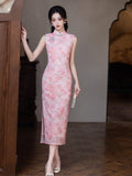 Modern Chinese Qipao, Cheongsam Dress, Evening Dress, pink floral, color