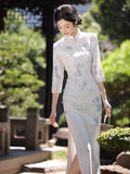 Qipao chinois moderne, Cheongsam en soie de mûrier, qipao en soie noire, imprimés floraux dorés