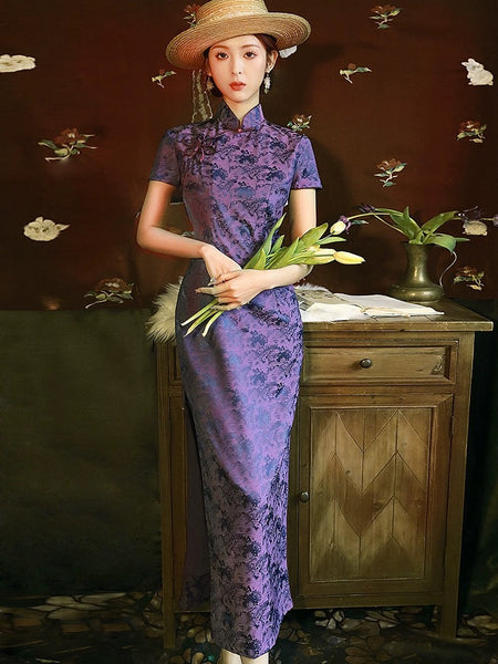 Modern Chinese qipao, Chinese Cheongsam, Evening Dress, Ball Gowns, mandarin collar