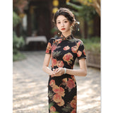 Modern Chinese Qipao dress,  Evening Dress, mandarin collar