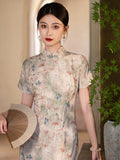 Chinese Cheongsam, velvet qipao, Evening Dress, Ball Gown