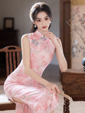 Modern Chinese Qipao, Cheongsam Dress, Evening Dress, pink floral, color