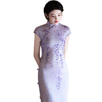Elegantes traditionelles chinesisches Kleid, chinesisches Cheongsam-Kleid, Abendkleider, Ballkleider, lange Abendkleider, Mandarinkragen