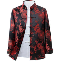 Herren-Hochzeitsanzug, chinesischer Hochzeitsanzug, Hochzeits-Tang-Jacke, Drachenmuster, 3 Farben, Mandarinkragen