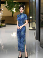 Chinese Cheongsam, Ball Gown, summer qipao, Mandarin collar