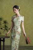 Modern Chinese Qipao, Evening Dress, full length, mandarin collar