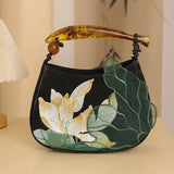Hand-made, Chinese Cheongsam bag, Dinner bag, Party Clutches, 鱼沉秋水