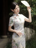 Elegant traditional Chinese dress, Chinese Cheongsam Dress, Evening Dresses, Ball Gowns, mandarin collar, lotus pattern
