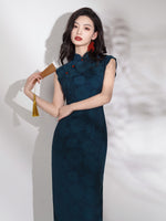 Modern Chinese qipao, Chinese Cheongsam, Evening Dress, rose jacquard