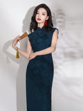 Modern Chinese qipao, Chinese Cheongsam, Evening Dress, rose jacquard