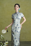 Modern Chinese Qipao, Evening Dress, full length, mandarin collar