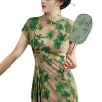 Modern Aodai, aodai qipao, flower pattern, 2 colors