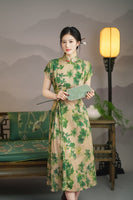 Modern Aodai, aodai qipao, flower pattern, 2 colors