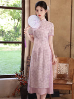 Modern Chinese Qipao, Cheongsam Dress, Kneelength Qipao, breathable Summer Qipao, aodai qipao