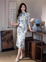 Modern Chinese Qipao dress,  Evening Dress, mandarin collar
