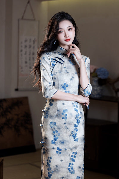 Modern Chinese Qipao dress,  Evening Dress, mandarin collar