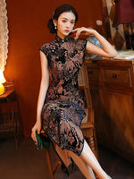 Modern Chinese qipao, Chinese Cheongsam, Evening Dress, Ball Gowns, mandarin collar