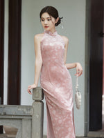 Modern Chinese qipao, Cheongsam Dress, Evening Dress, velvet qipao, floral qipao