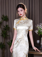 Modern Chinese qipao, Chinese Cheongsam, Evening Dresses, Ball Gowns, mandarin collar