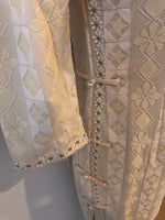 Modern Chinese qipao, Chinese Cheongsam Dress, cream lace qipao, Ball Gowns, 3/4 sleeve, mandarin collar