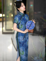 Chinese Cheongsam, Ball Gown, summer qipao, Mandarin collar