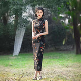 Free alteration, Traditional Chinese Qipao dress,  sleeveless qipao, Evening Dress, mandarin collar