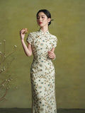 Modern Chinese Qipao, Chinese Cheongsam Dress, floral dresses, Ball Gowns