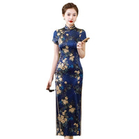 Mulberry Silk cheongsam,  Evening Dress, mandarin collar