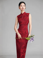 Modern Chinese Qipao, Chinese Cheongsam, tea ceremony  qipao, Red qipao