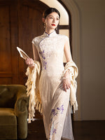 Chinese Cheongsam, velvet qipao, Evening Dress, Ball Gown