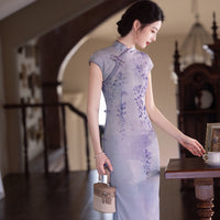Elegantes traditionelles chinesisches Kleid, chinesisches Cheongsam-Kleid, Abendkleider, Ballkleider, lange Abendkleider, Mandarinkragen
