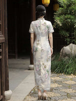 Elegant traditional Chinese dress, Chinese Cheongsam Dress, Evening Dresses, Ball Gowns, mandarin collar, lotus pattern