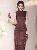Chinese Cheongsam, Evening Dress, Ball Gown, Sleeveless summer qipao