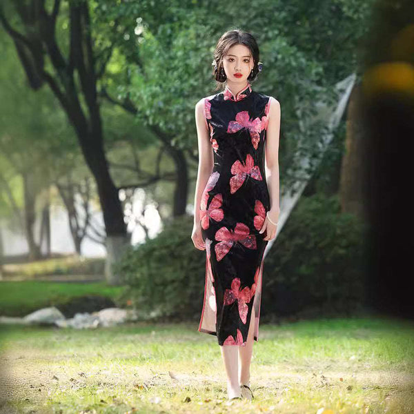 Modern Chinese Qipao dress, Evening Dress, colors, mandarin