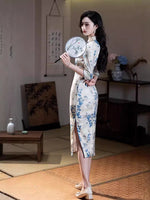 Modern Chinese Qipao dress,  Evening Dress, mandarin collar