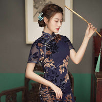 Elegant traditional Chinese dress, Chinese Cheongsam Dress, Evening qipao, Ball Gowns, floral pattern, 2 choices, mandarin collar