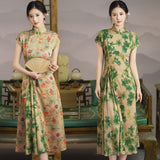 Modern Aodai, aodai qipao, flower pattern, 2 colors