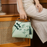 Hand-made, Chinese Cheongsam bag, Dinner bag, Party Clutches, 早竹园