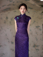 Elegantes traditionelles chinesisches Kleid, chinesisches Cheongsam, lange Abendkleider, Ballkleider, Geschenk für sie, Mandarinkragen