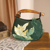 Hand-made, Chinese Cheongsam bag, Dinner bag, Party Clutches, 鱼沉秋水