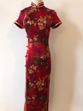 Modern Chinese Qipao, mulberry silk Cheongsam, Silk qipao, red color qipao