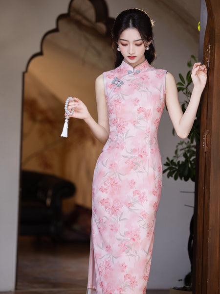 modern chinese dress Modern Chinese Qipao, Cheongsam Dress, Evening Dress, pink floral, col QipaoMood modern chinese dress Modern Chinese Qipao, Cheongsam Dress, Evening Dress, pink floral, col QipaoMood