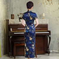 Mulberry Silk cheongsam,  Evening Dress, mandarin collar