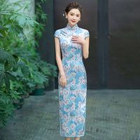 Free alteration, Traditional Chinese Qipao dress, Mulberry Silk cheongsam,  Evening Dress, Fuchsia color