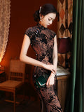 Modern Chinese qipao, Chinese Cheongsam, Evening Dress, Ball Gowns, mandarin collar