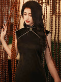 Modern Chinese Qipao,  Evening Dress, mandarin collar