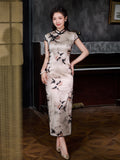 Modern Chinese Qipao, Mulberry Silk cheongsam,  Evening Dress