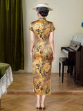 Kostenlose Änderung, traditionelles chinesisches Qipao-Kleid, Cheongsam aus Maulbeerseide, Abendkleid, Mandarinkragen