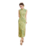 Modern Chinese Qipao, Cheongsam Dress, light green color