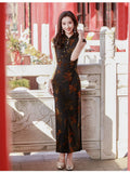 Modern Chinese qipao, Chinese Cheongsam, Evening Dress, Ball Gowns, mandarin collar